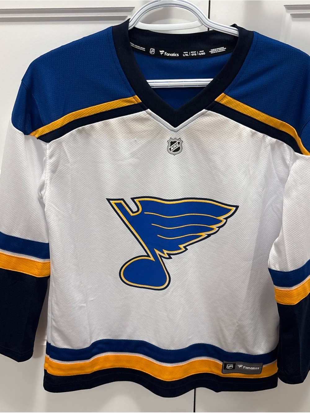 St Louis Blues White Fanatics Breakaway Away Jersey NHL Youth L/XL
